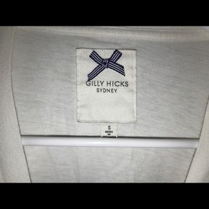 Gilly Hicks Tops - Gilly Hicks white long sleeve w navy writing (S) Gilly Hicks Tops - Gilly Hicks white long sleeve w navy writing (S)